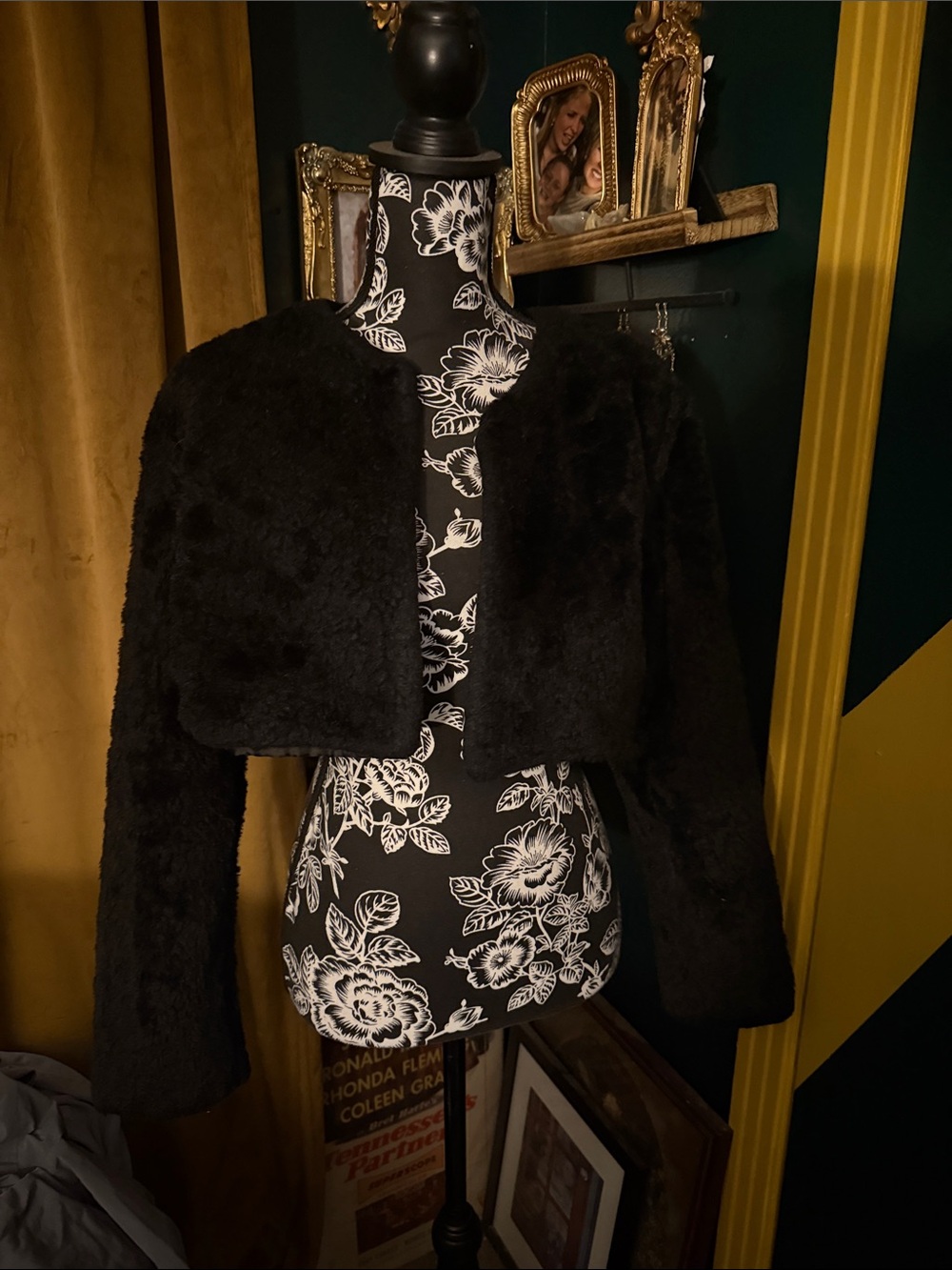 Windsor Black Faux Fur Cropped Jacket